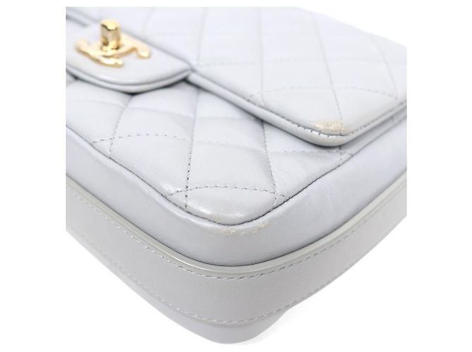 Chanel Borsa a spalla plissettata CC grigia Marrone - vista 8