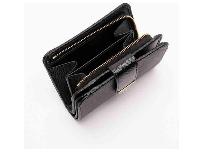 Prada Ledergeldbörse mit Logo Schwarz - Ansicht 6