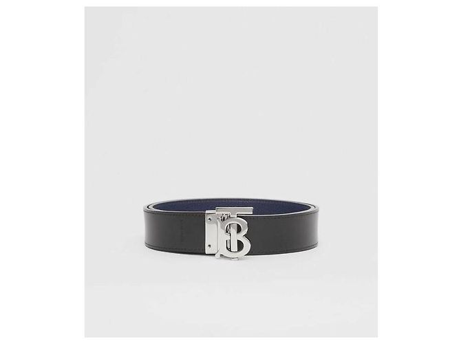 Burberry Cintura in pelle con motivo monogramma reversibile - view 4