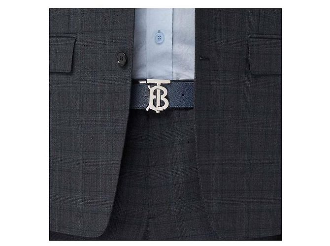 Burberry Cintura in pelle con motivo monogramma reversibile - view 7