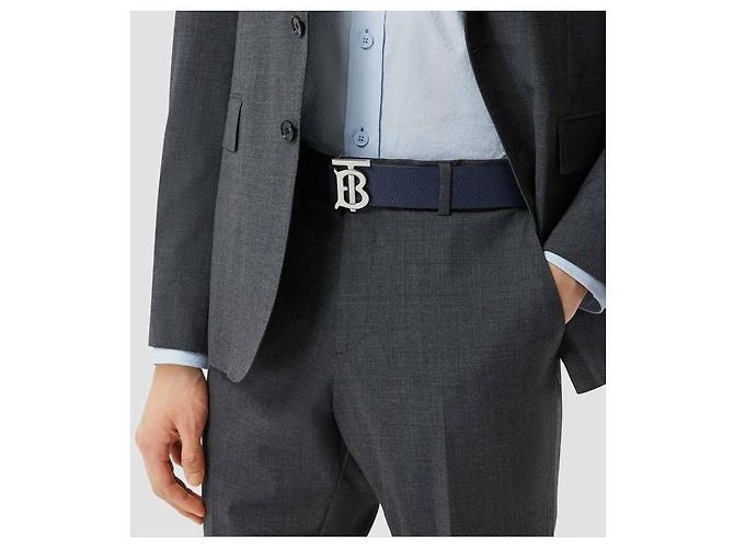 Burberry Cintura in pelle con motivo monogramma reversibile - view 8