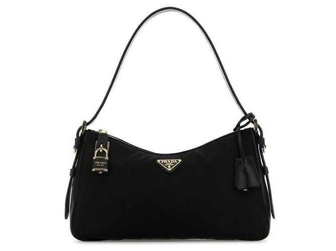 Prada Borsa a spalla con chiusura in nylon riciclato e pelle ODO - vista 4