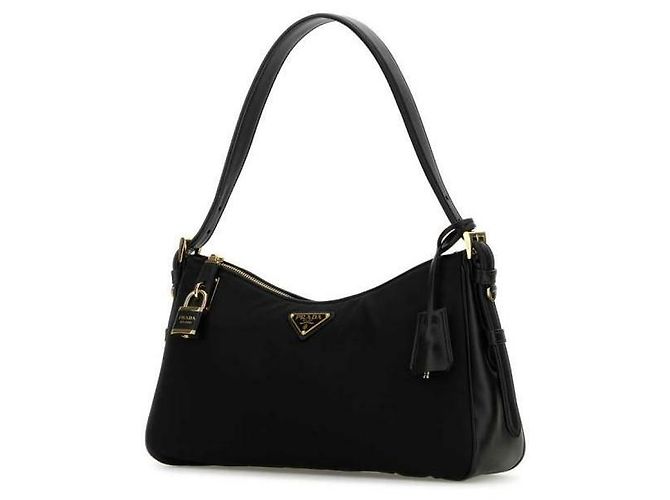 Prada Borsa a spalla con chiusura in nylon riciclato e pelle ODO - vista 5