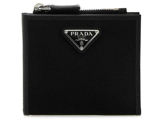 Prada Billetera Bi-Fold de Re-Nylon Negro - vista 4