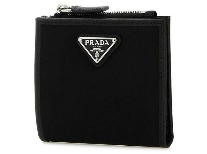 Prada Billetera Bi-Fold de Re-Nylon Negro - vista 5
