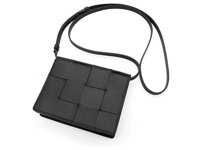 Bottega Veneta Borsa Cassette Piccola Intrecciato Nero - vista 4