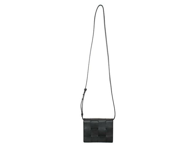 Bottega Veneta Borsa Cassette Piccola Intrecciato Nero - vista 5