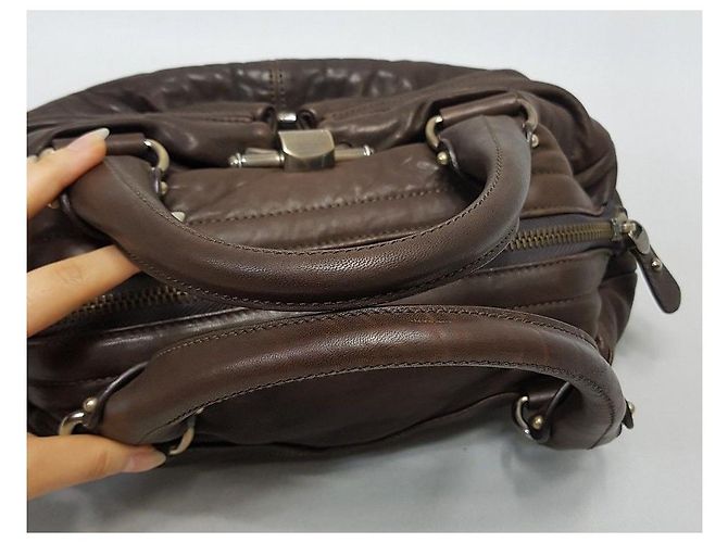 Salvatore Ferragamo Braune Leder-Tote - Ansicht 6