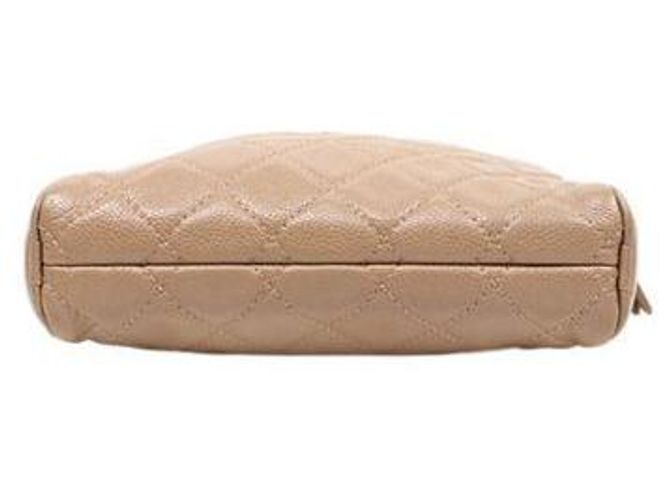 Chanel Borsa a spalla Big CC in caviar beige - vista 4