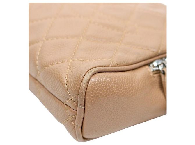 Chanel Borsa a spalla Big CC in caviar beige - vista 5
