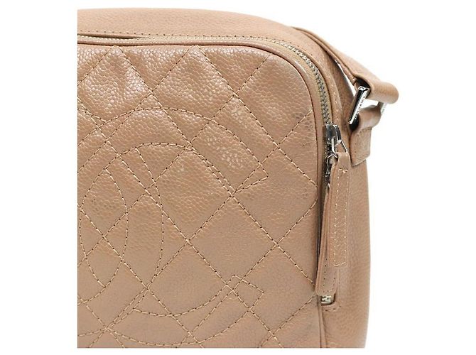 Chanel Borsa a spalla Big CC in caviar beige - vista 6