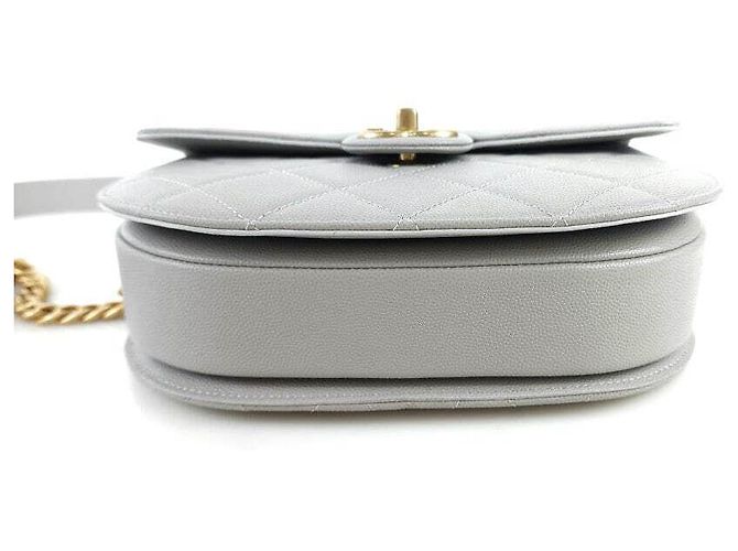 Chanel Borsa messenger con patta in caviale a mezzaluna, borsa a spalla, borsa a tracolla Nero - vista 5