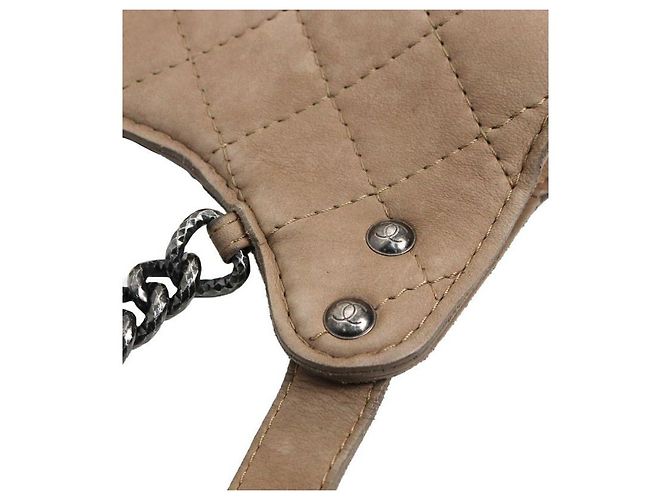Chanel Brown Suede Chain Shoulder Bag - view 6