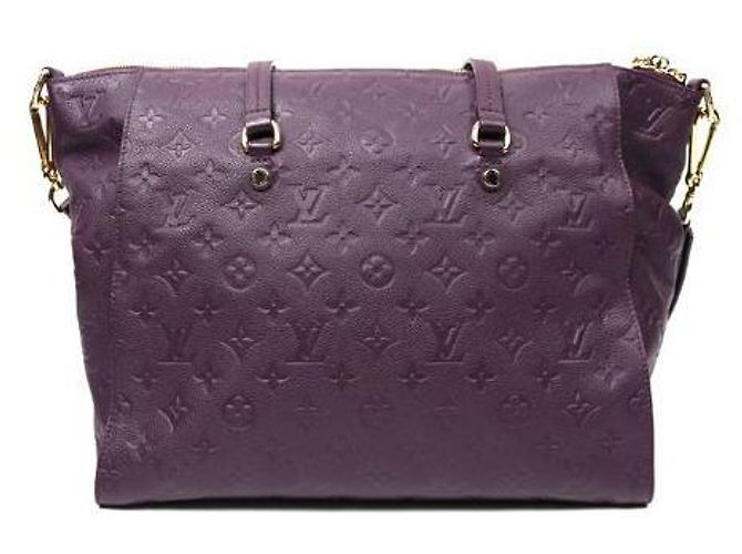 Louis Vuitton Borsa a Spalla Lumineuse PM in Pelle Empreinte Viola Porpora - vista 3