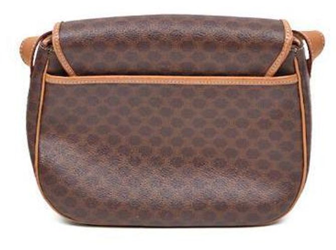 Céline Borsa a tracolla Macadam con pattina Marrone - vista 3