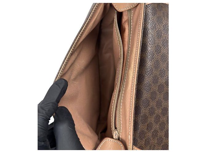 Céline Borsa a tracolla Macadam con pattina Marrone - vista 5