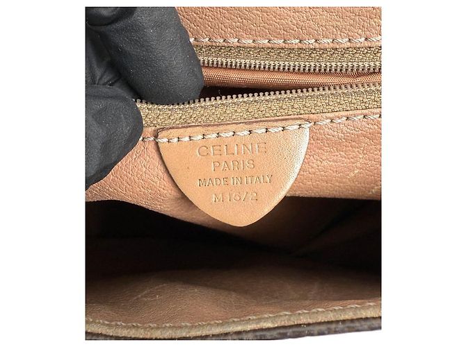 Céline Borsa a tracolla Macadam con pattina Marrone - vista 6