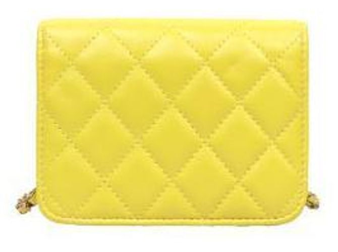 Chanel Mini borsa a tracolla in catena dorata gialla - vista 3