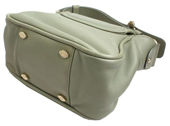 Escada Mini-Leder-Tote-Bag in Olivgrün - Ansicht 4