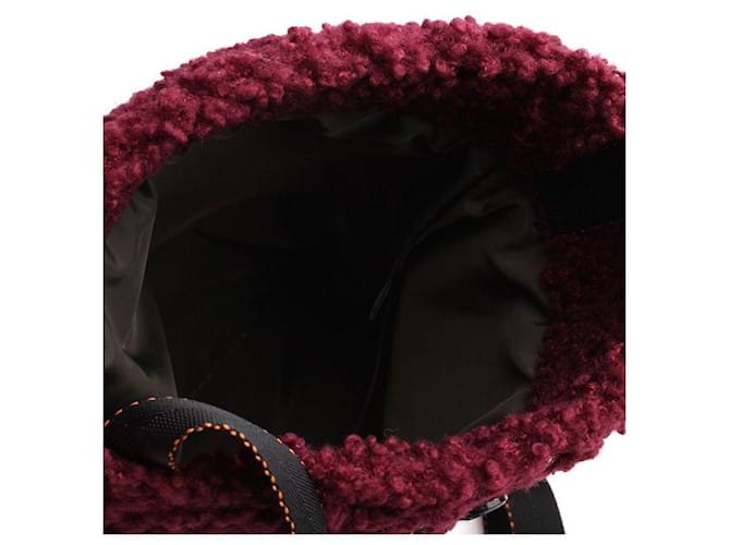 Rag & Bone Borsa a tracolla in pile bordeaux Rosso - vista 3