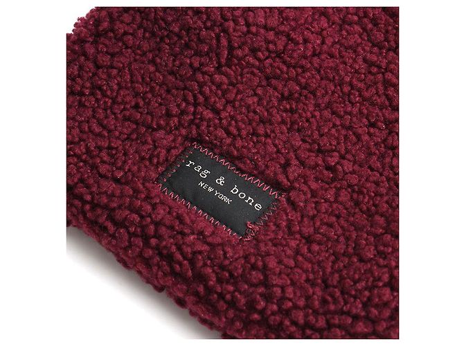 Rag & Bone Borsa a tracolla in pile bordeaux Rosso - vista 4