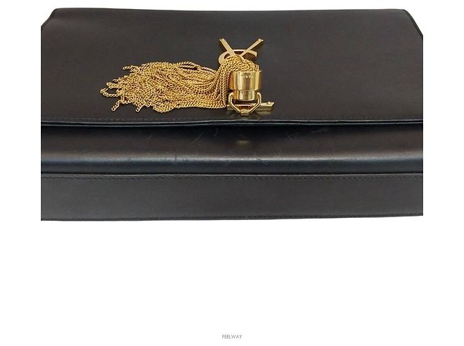 Saint Laurent Borsa a spalla media Kate Tassel Nero - vista 4