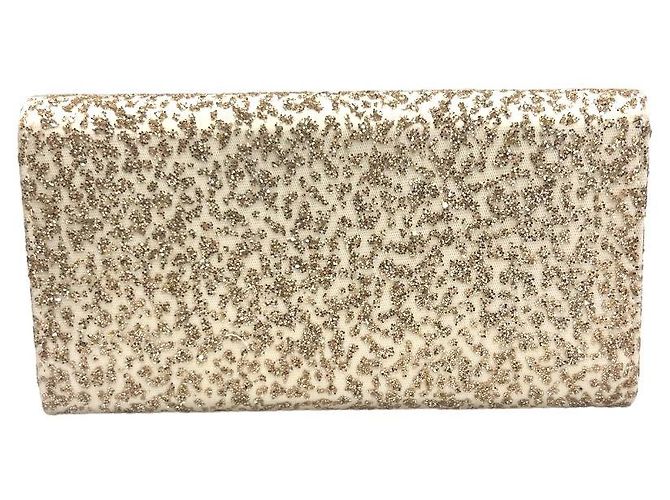 Jimmy Choo Clutch Catena Brillante Emie Bianco - vista 4
