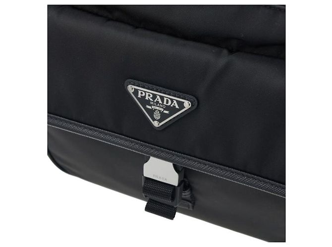 Prada Borsa a tracolla Re-Nylon Saffiano Nero - vista 11