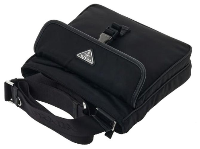 Prada Borsa a tracolla Re-Nylon Saffiano Nero - vista 13