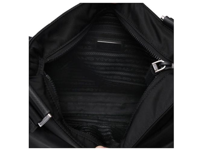 Prada Borsa a tracolla Re-Nylon Saffiano Nero - vista 7