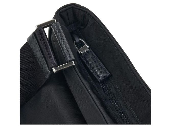 Prada Borsa a tracolla Re-Nylon Saffiano Nero - vista 9