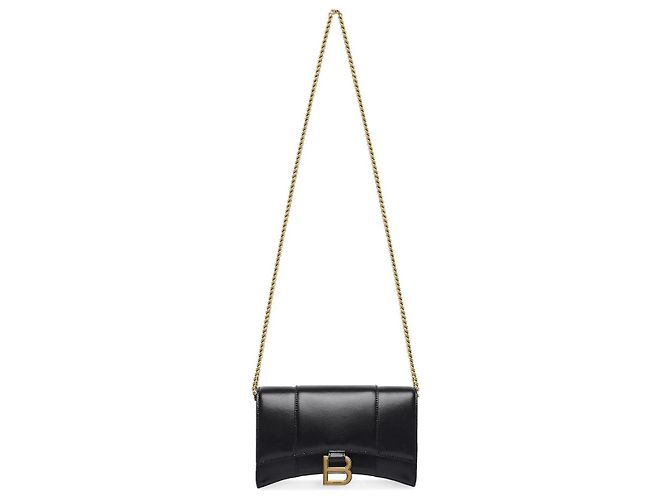 Balenciaga Portafoglio Hourglass a catena Nero - vista 7