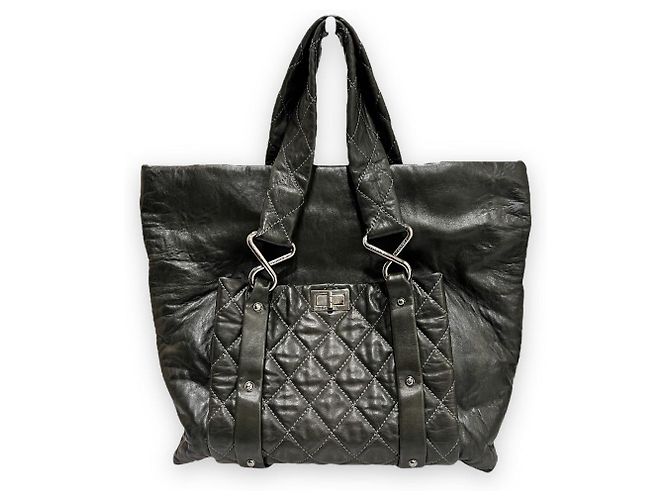 Chanel Borsa Tote Mademoiselle Vintage da Donna in Khaki - vista 2