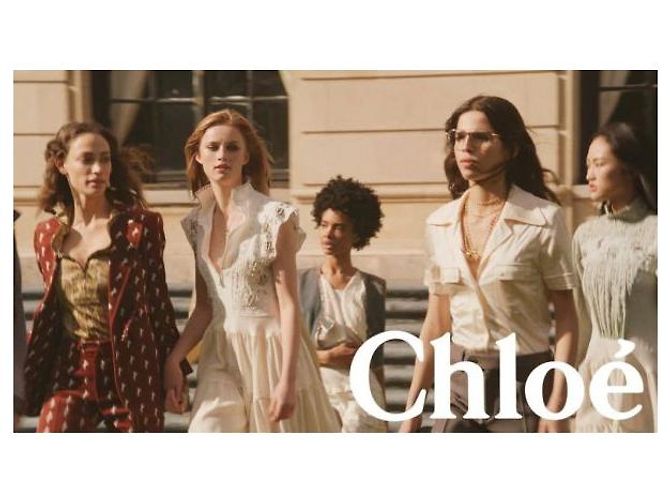 Chloé Logo Woody Medium Tote Bag Marrone - vista 5