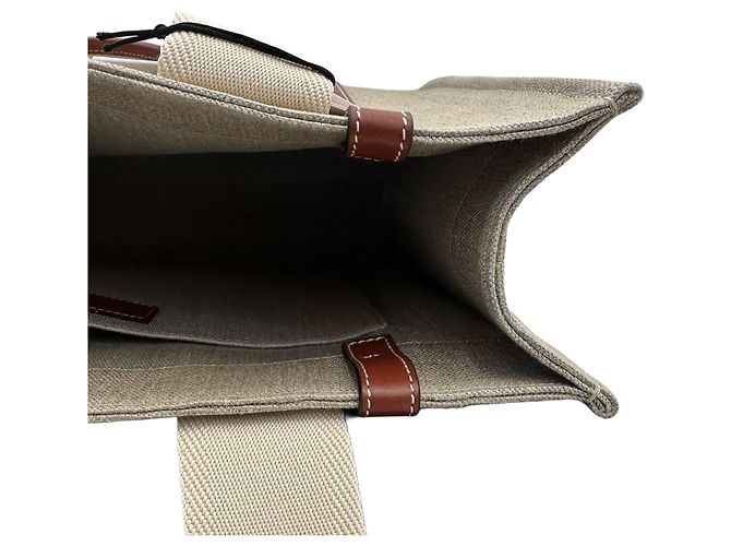 Chloé Logo Woody Medium Tote Bag Marrone - vista 9