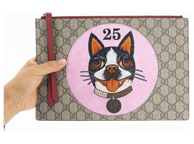 Gucci Borsa a mano in pelle beige Marrone - vista 12