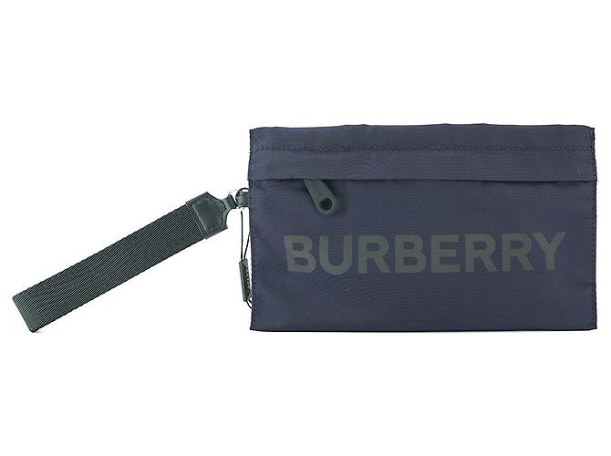 Burberry Bolsa de tirantes de nailon azul marino - vista 2