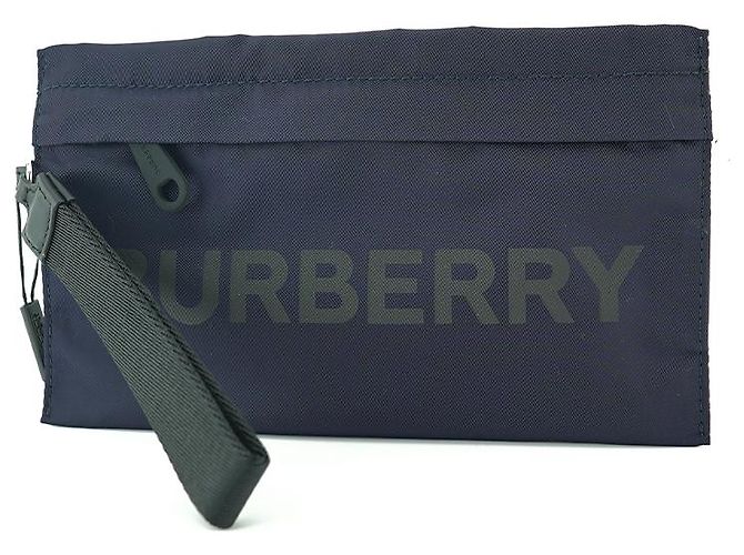 Burberry Bolsa de tirantes de nailon azul marino - vista 3