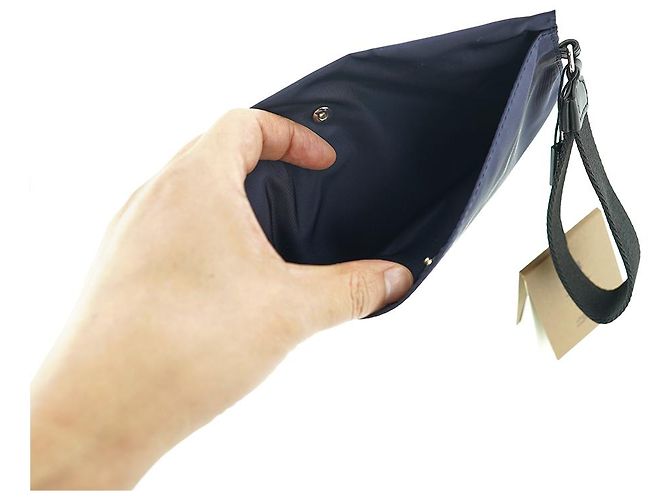 Burberry Bolsa de tirantes de nailon azul marino - vista 7