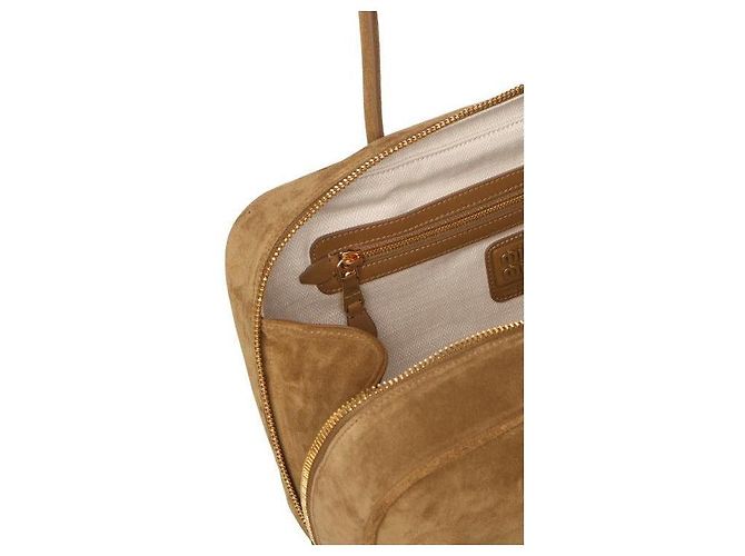 Miu Miu Borsa con fiocco in scamosciato Large Verde - vista 11