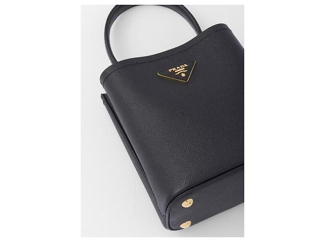 Prada Mini borsa in pelle Saffiano OOD Nero - vista 10
