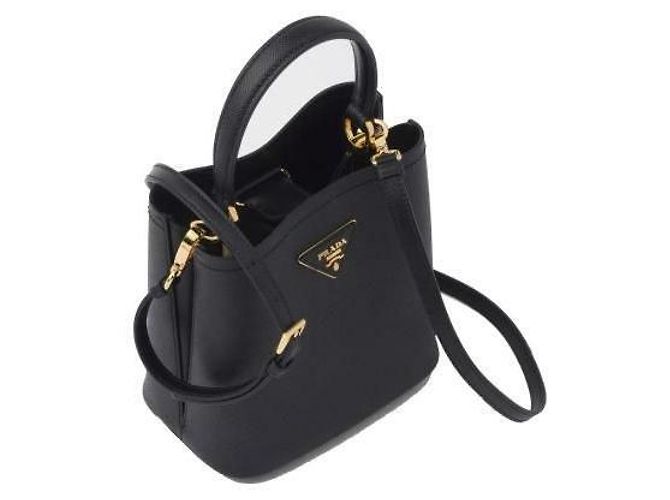 Prada Mini borsa in pelle Saffiano OOD Nero - vista 6