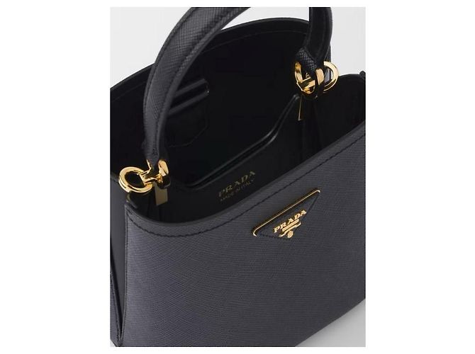 Prada Mini borsa in pelle Saffiano OOD Nero - vista 8