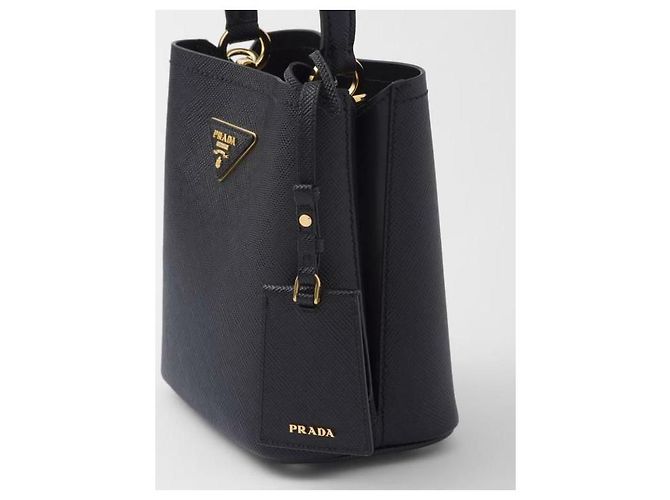 Prada Mini borsa in pelle Saffiano OOD Nero - vista 9