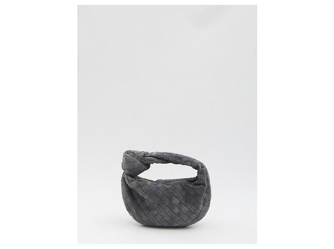 Bottega Veneta Borsa Mini Jodie Intrecciato in Pelle Scamosciata Marrone - vista 4