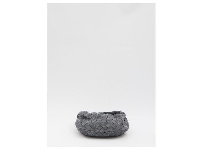 Bottega Veneta Borsa Mini Jodie Intrecciato in Pelle Scamosciata Marrone - vista 6