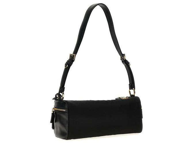 Prada Borsa a spalla media in nylon e pelle con chiusura - vista 5