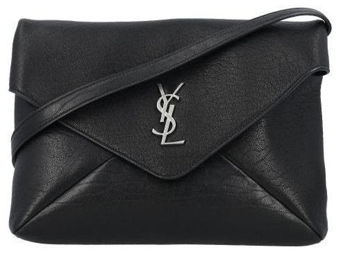 Saint Laurent Borsa Messenger Cassandra in Pelle di Agnello AACIU Nero - vista 4