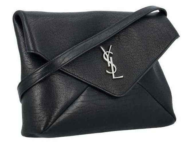 Saint Laurent Borsa Messenger Cassandra in Pelle di Agnello AACIU Nero - vista 5