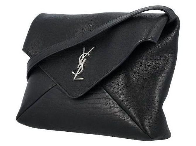 Saint Laurent Borsa Messenger Cassandra in Pelle di Agnello AACIU Nero - vista 6